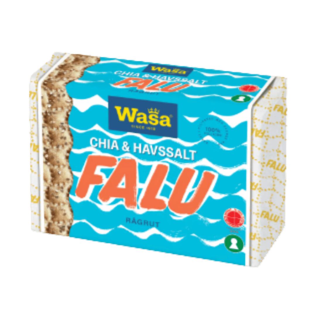 Wasa Falu Whole Grain Rye Crispbread Chia & Sea Salt 235g