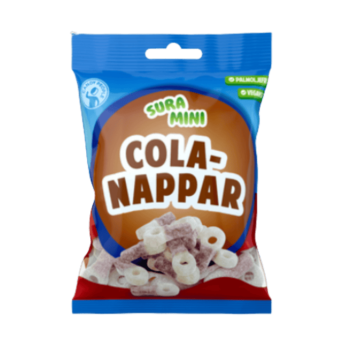 Mini sucettes au cola acidulé