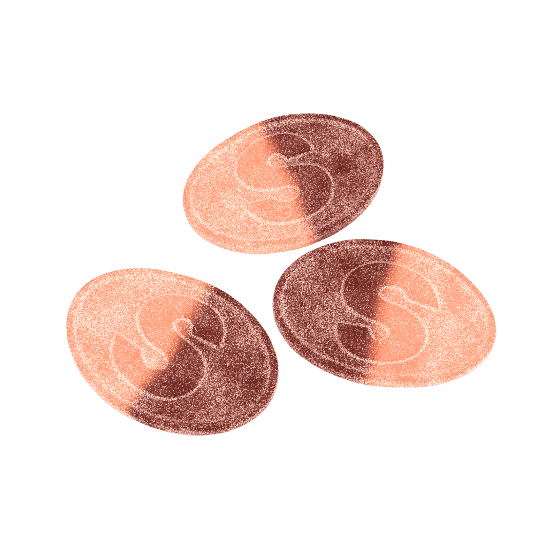 S-brand Sour Peach/Cola 50 g (1.76 oz) scoop