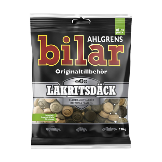 Ahlgrens Cars Licorice Tires 130g