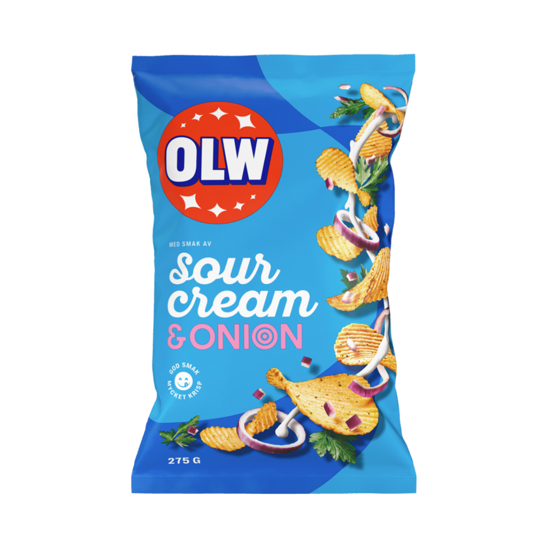 OLW Sourcream & Onion Chips 175g