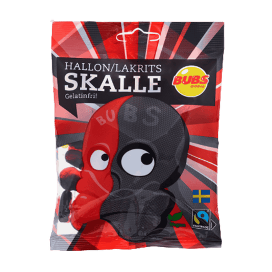 BUBS Raspberry Licorice Skull