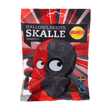 BUBS Raspberry Licorice Skull