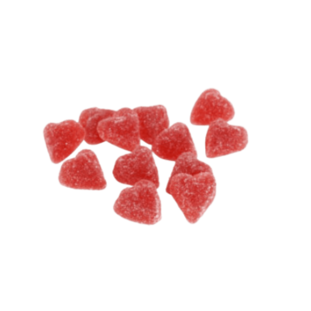 Sugared Red Hearts Candy 50 g (1.76 oz) scoop