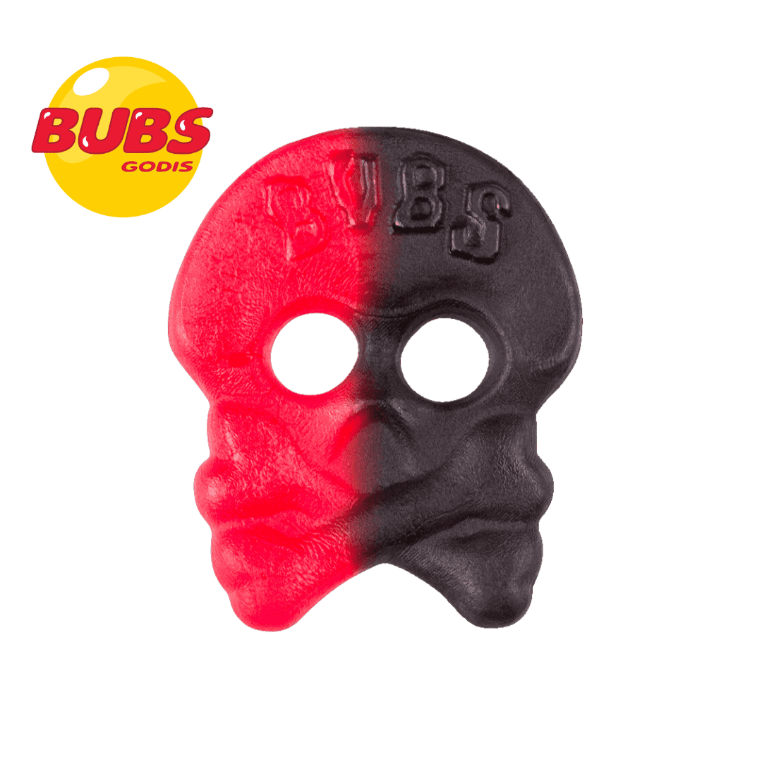 Raspberry Licorice Skulls 50 g (1.76 oz) scoop