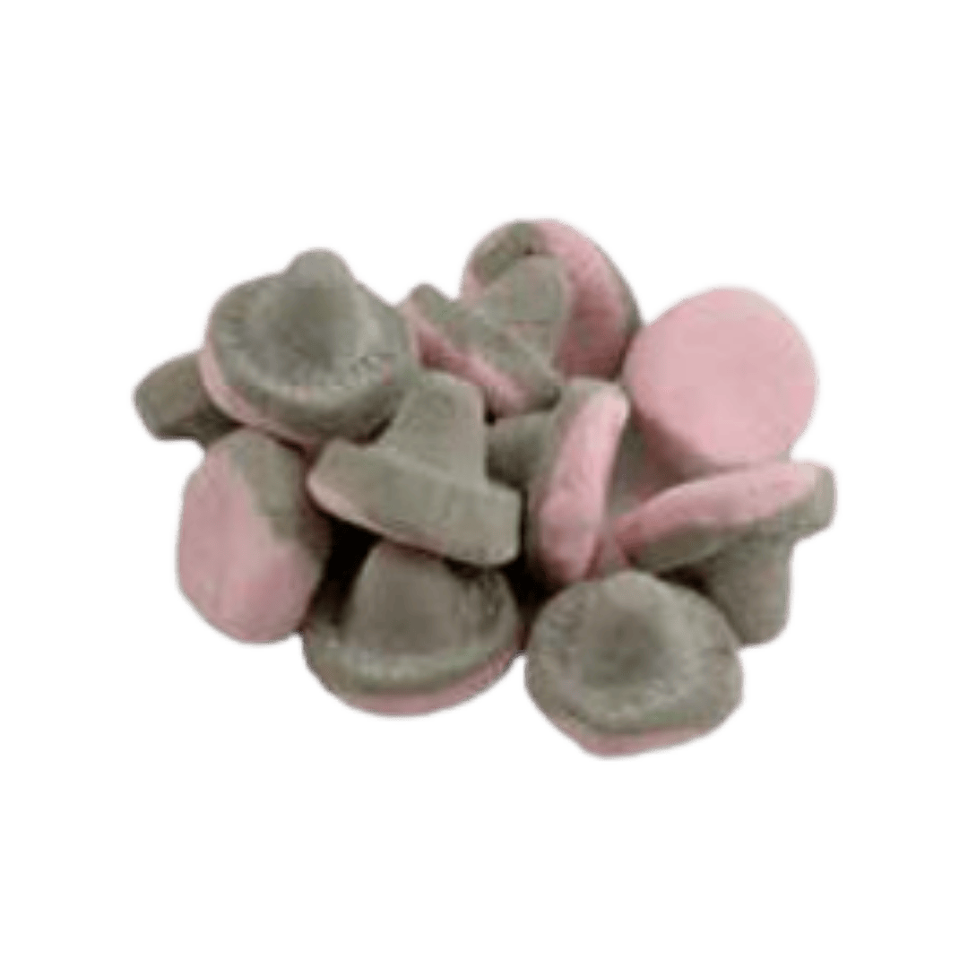 Raspberry Licorice Mushrooms