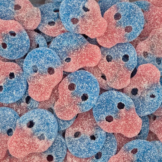 Crânes végans acidulés myrtille & framboise