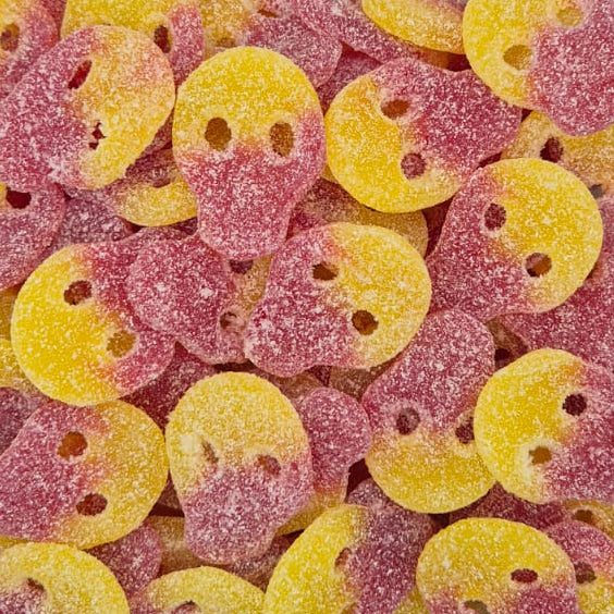 Veggie Sour Raspberry & Lemon Skulls
